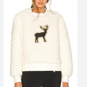 GOLDBERGH Deer Teddy Oversized Sweatshirt Faux Fur Medium